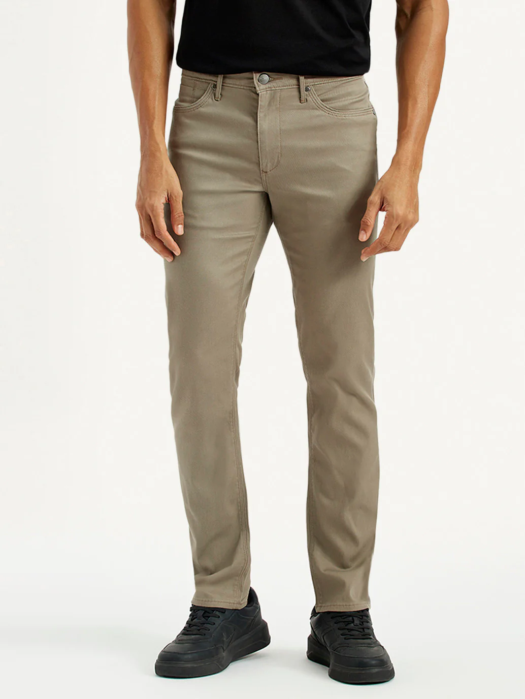 Men's Redloop 511 Beige Slim Fit Mid Rise Chinos - Image 2
