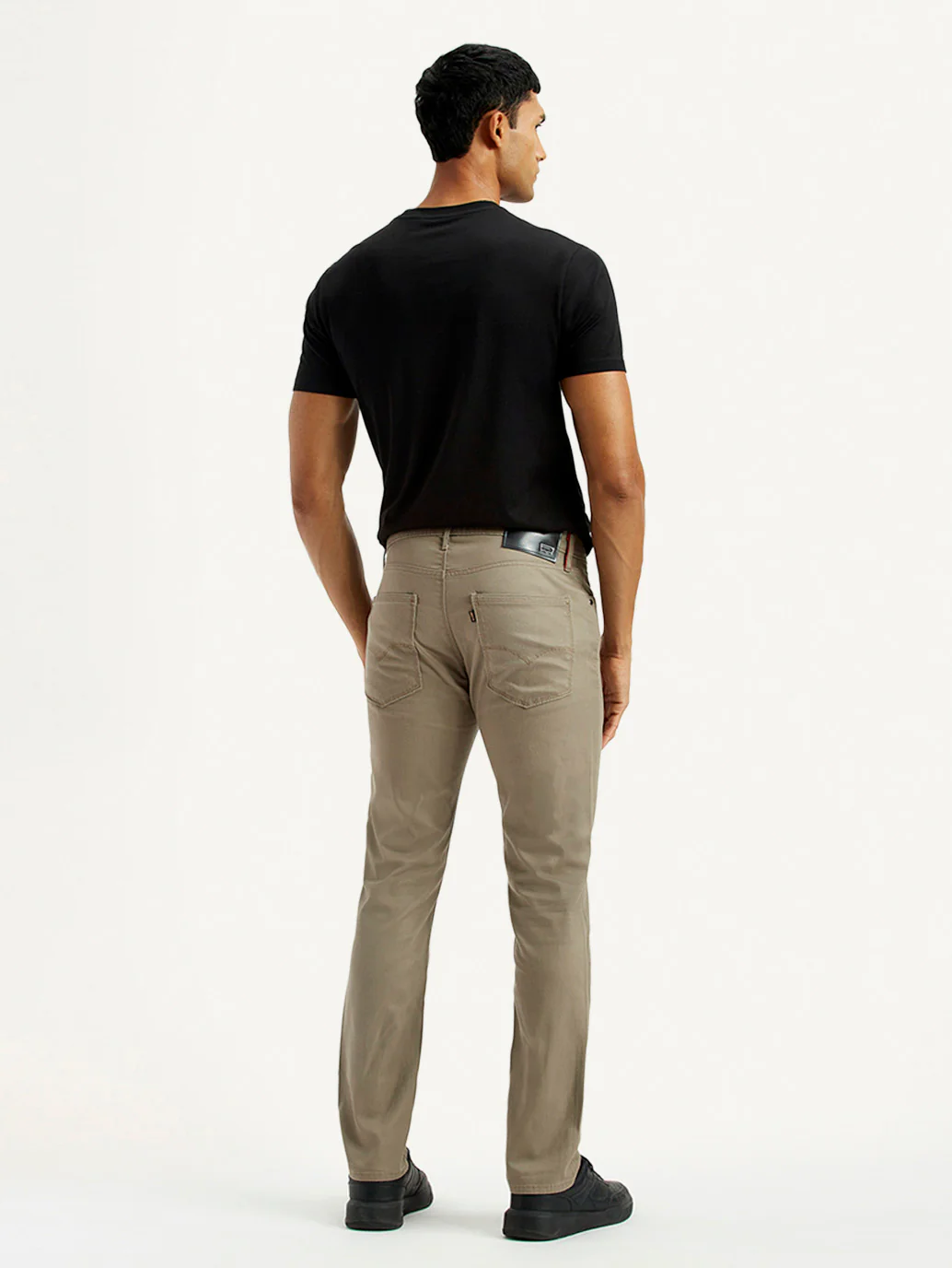 Men's Redloop 511 Beige Slim Fit Mid Rise Chinos - Image 3