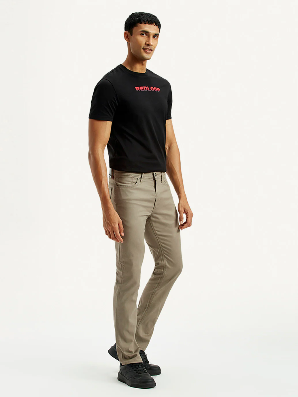 Men's Redloop 511 Beige Slim Fit Mid Rise Chinos - Image 6