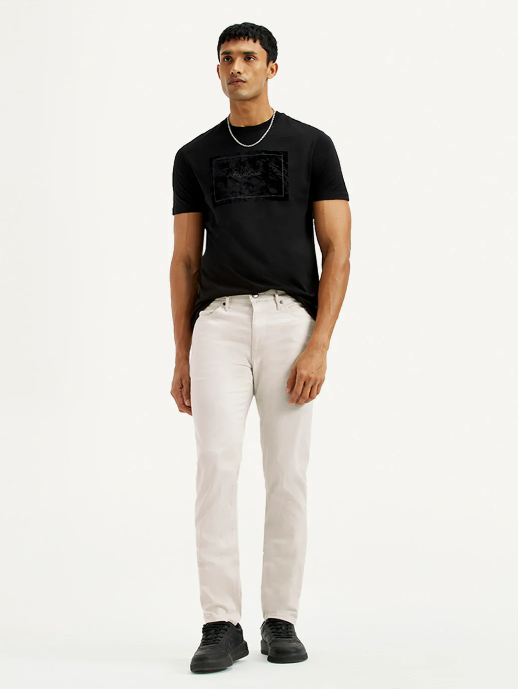 Men's Redloop 511 Off White Slim Fit Mid Rise Jeans - Image 2