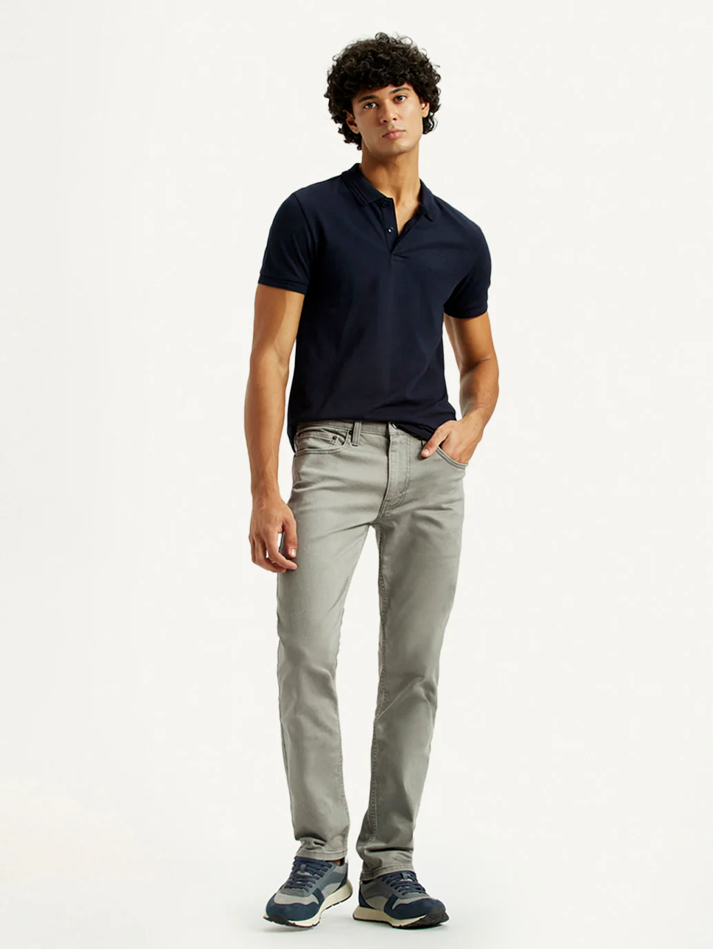 Men's 511 Grey Overdyed Slim Fit Mid Rise Jeans