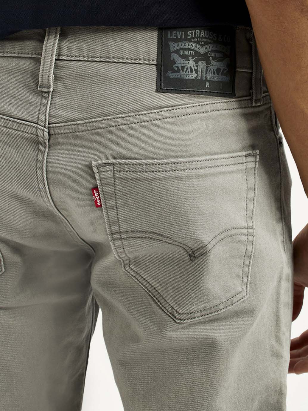 Men's 511 Grey Overdyed Slim Fit Mid Rise Jeans - Image 6