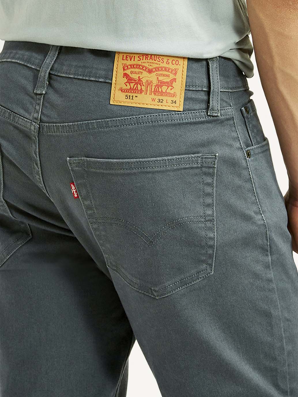 Men's 511 Blue Slim Fit Mid Rise Jeans - Image 6