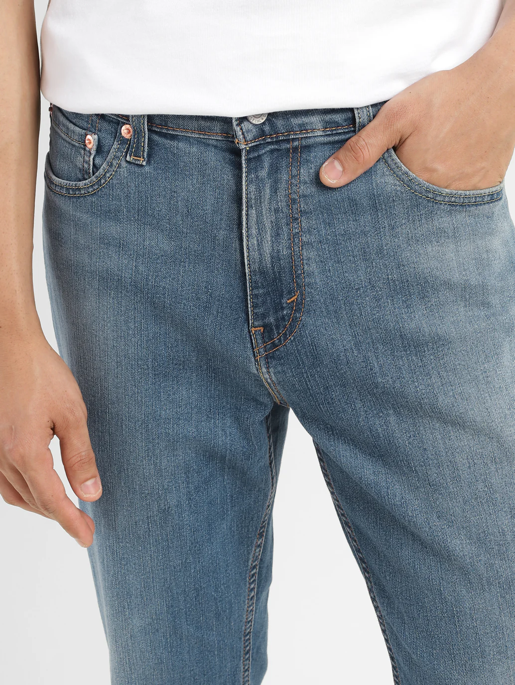 Men's 511 Blue Slim Fit Mid Rise Jeans - Image 5