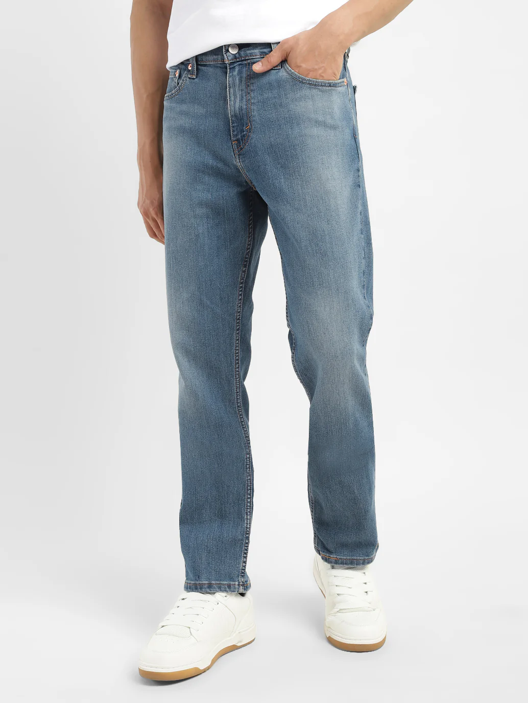 Men's 511 Blue Slim Fit Mid Rise Jeans - Image 8
