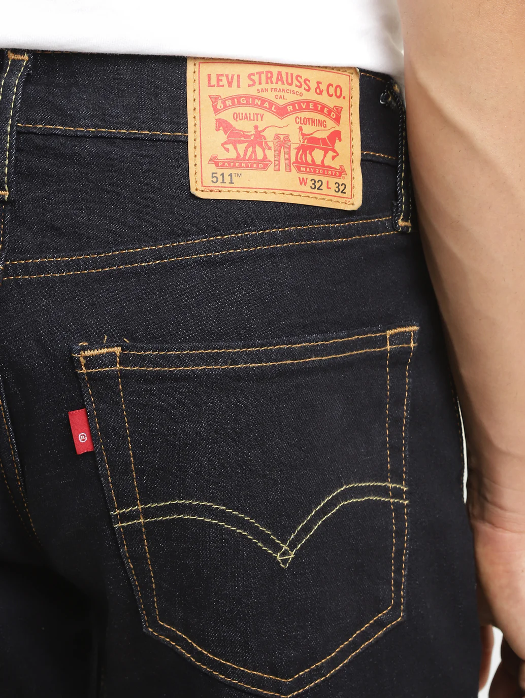 Men's 511 Blue Slim Fit Mid Rise Jeans - Image 8