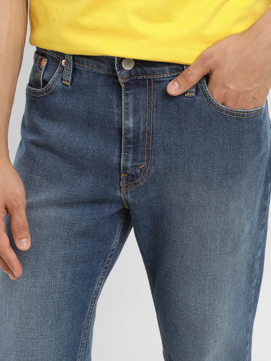 Men's 511 Blue Slim Fit Mid Rise Jeans - Image 5
