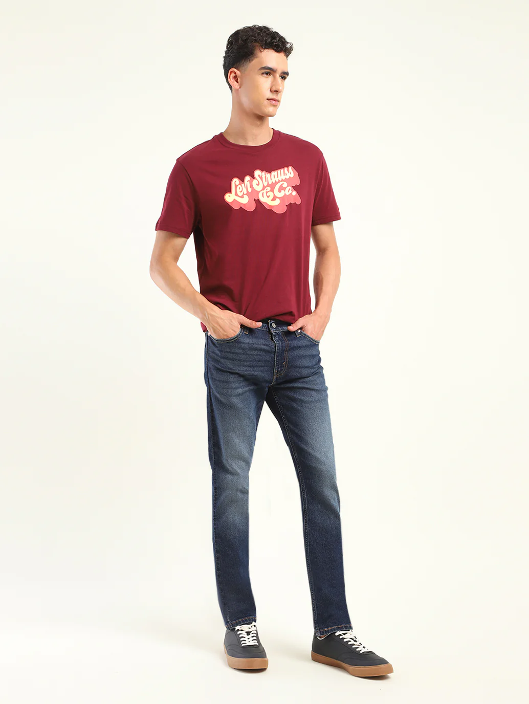 Men's 511 Blue Slim Fit Mid Rise Jeans - Image 2