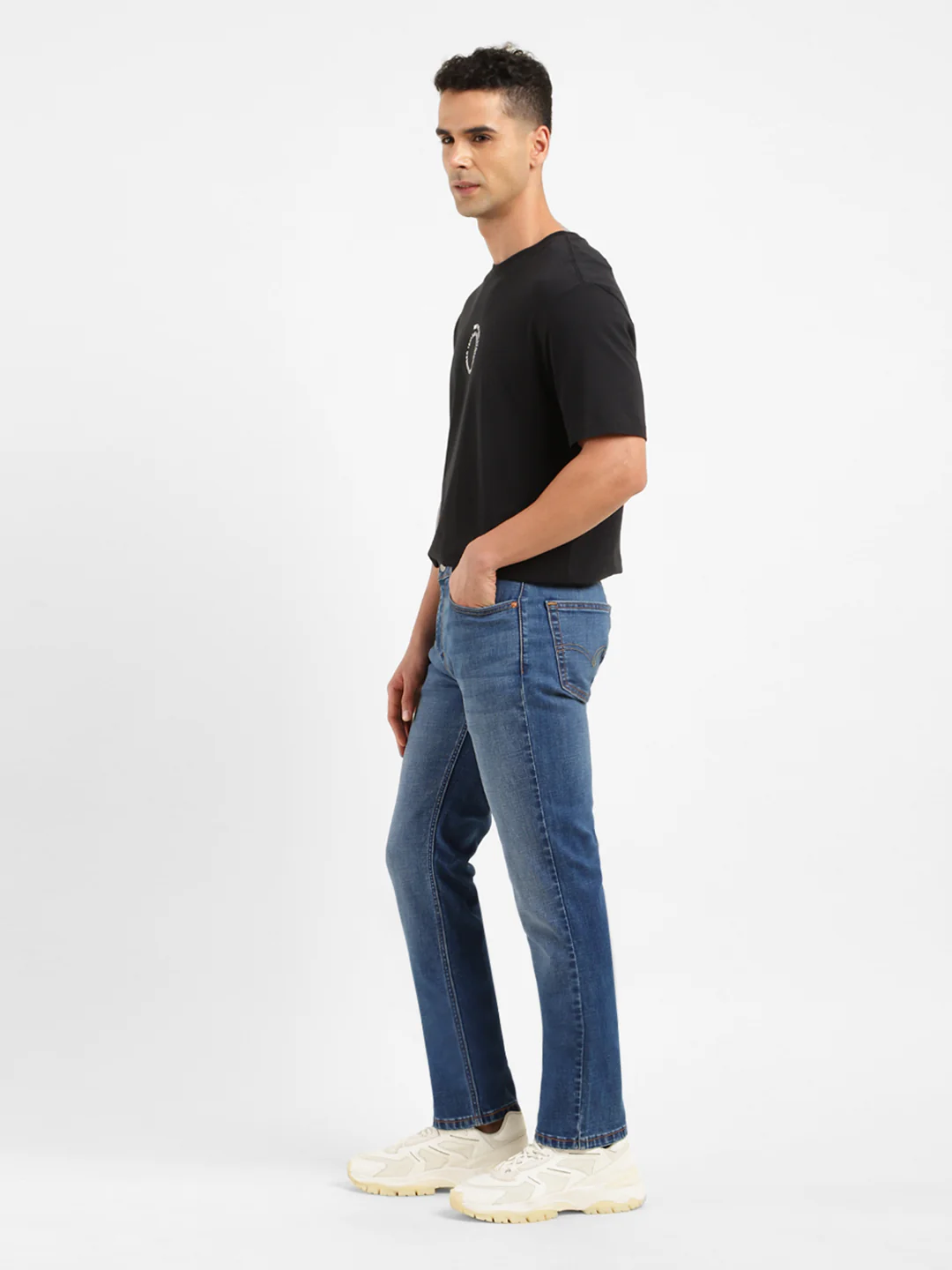 Men's 511 Blue Slim Fit Mid Rise Jeans - Image 6