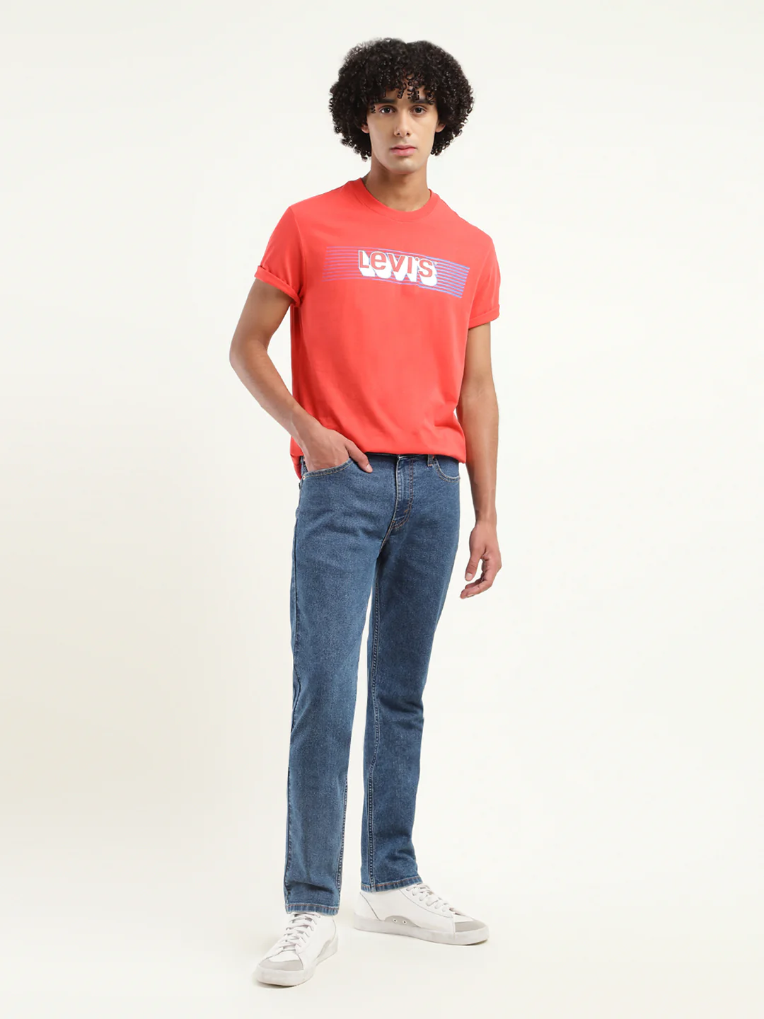Men's 511 Blue Slim Fit Mid Rise Jeans - Image 2