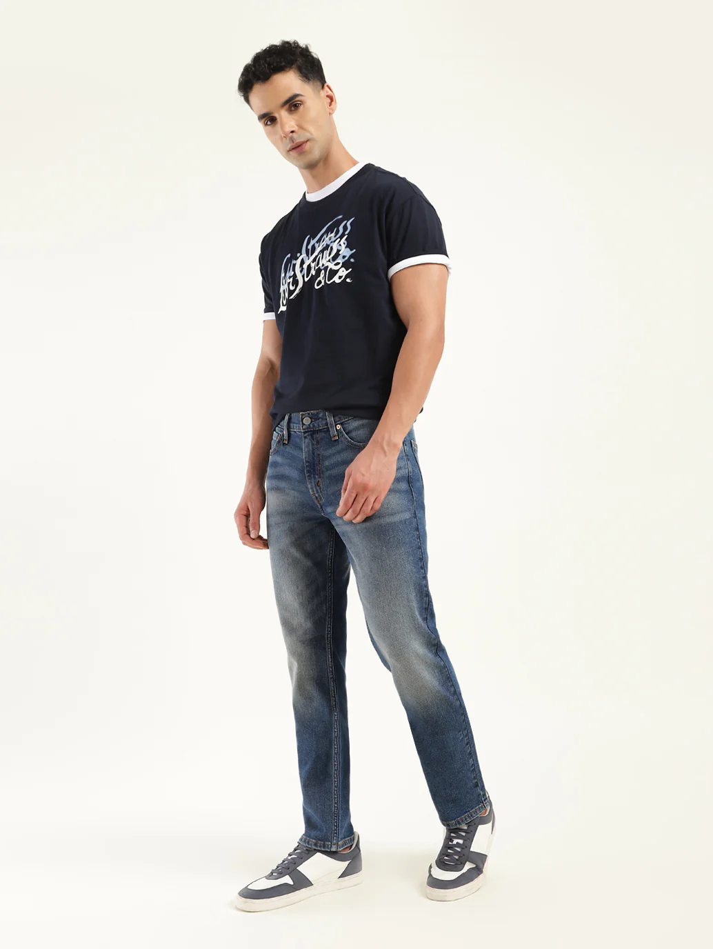 Men's 511 Blue Slim Fit Mid Rise Jeans - Image 6