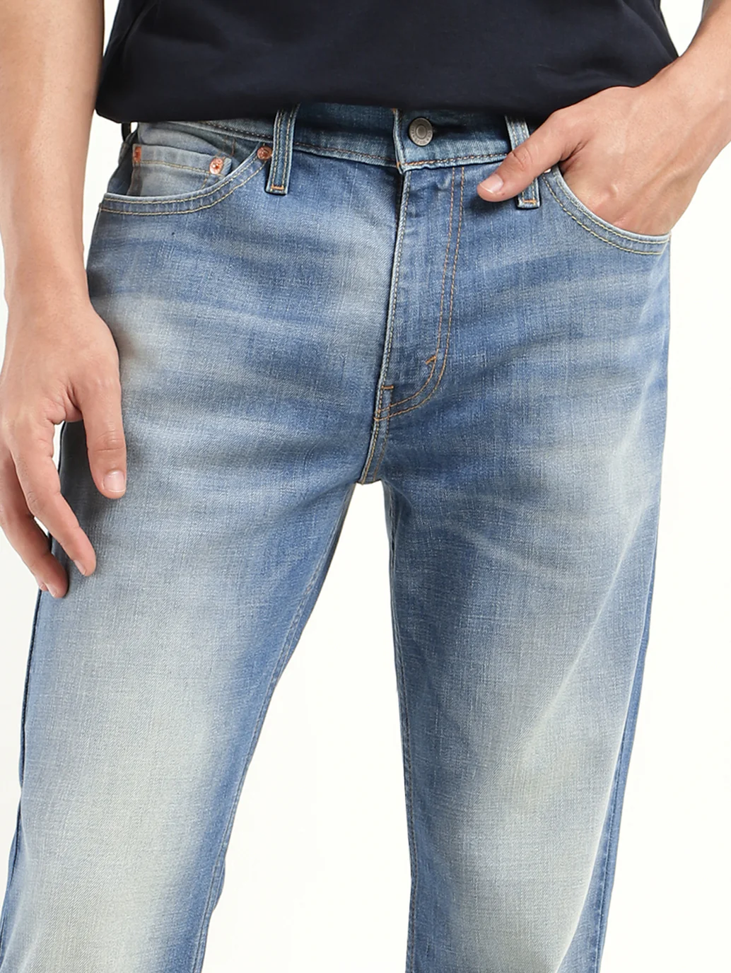 Men's 511 Blue Slim Fit Mid Rise Jeans - Image 6