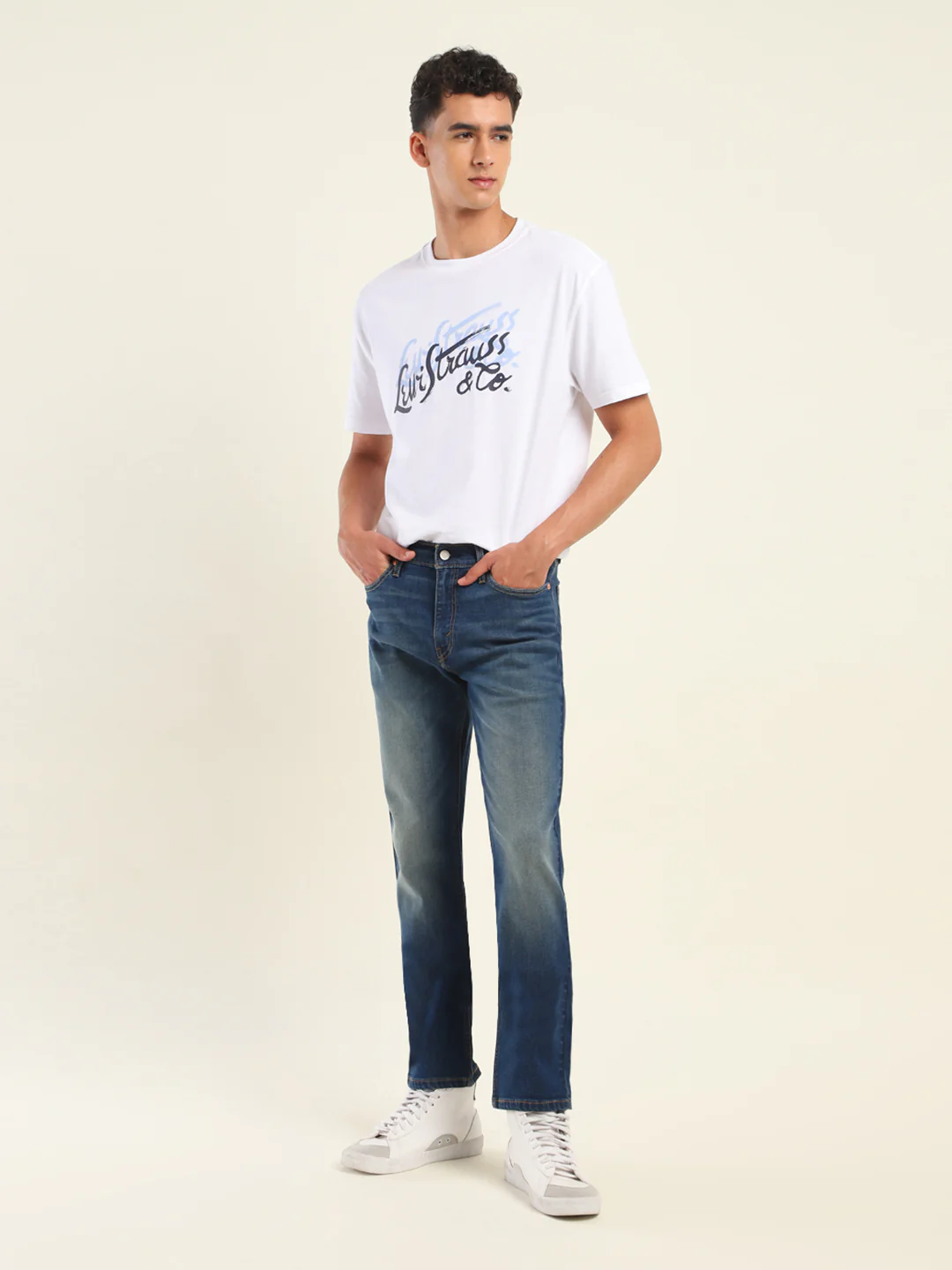Men's 511 Blue Slim Fit Mid Rise Jeans - Image 2