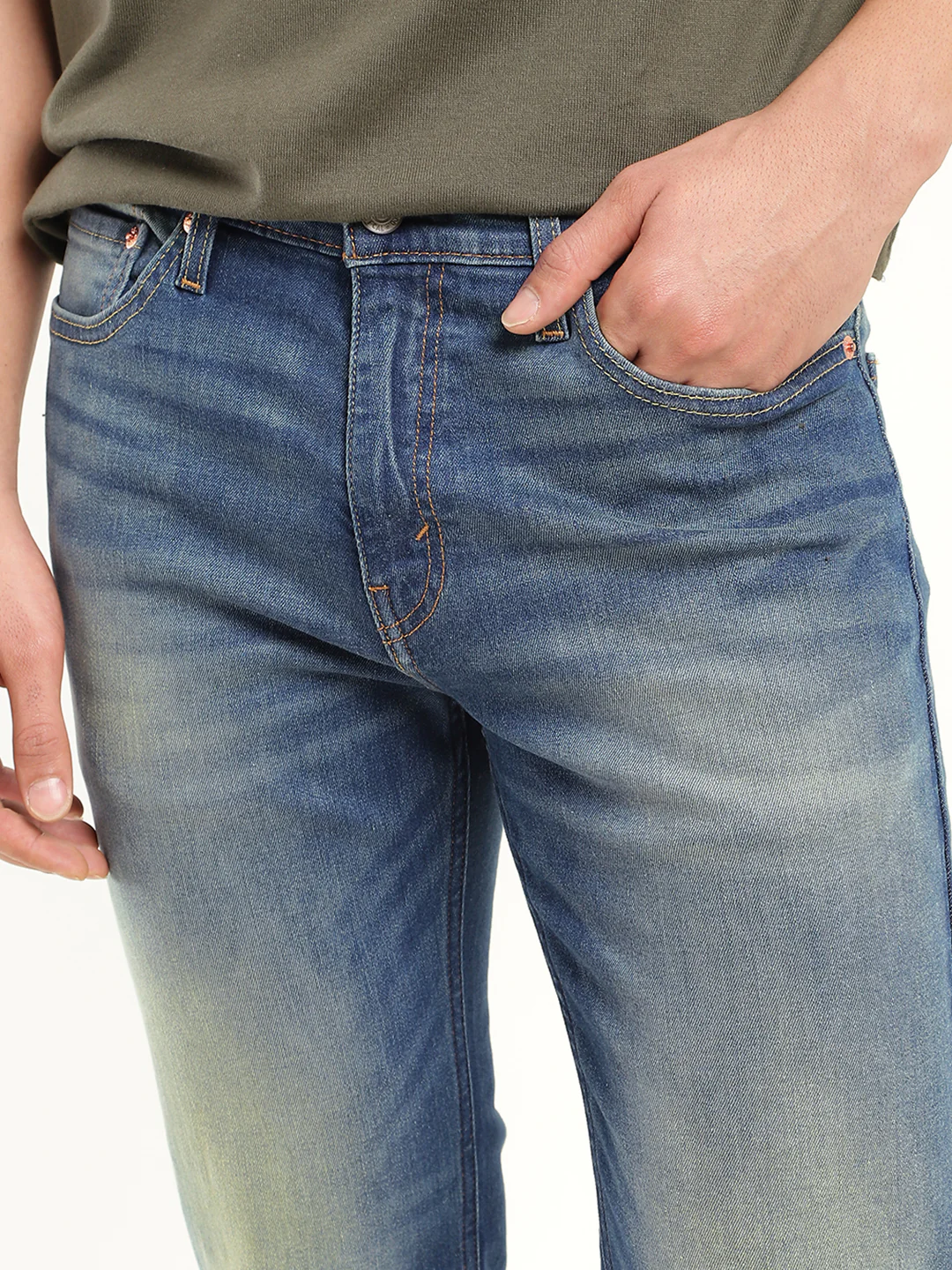 Men's 511 Blue Slim Fit Mid Rise Jeans - Image 3