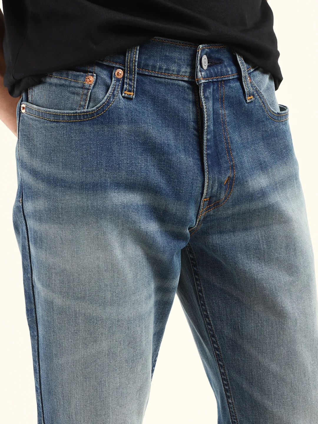 Men's 511 Blue Slim Fit Mid Rise Jeans - Image 5