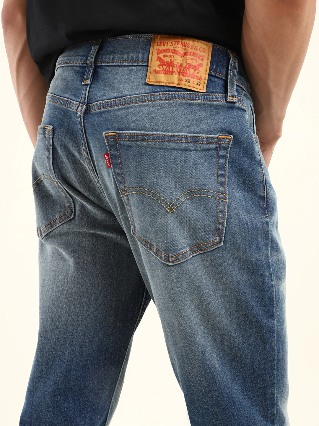 Men's 511 Blue Slim Fit Mid Rise Jeans - Image 6
