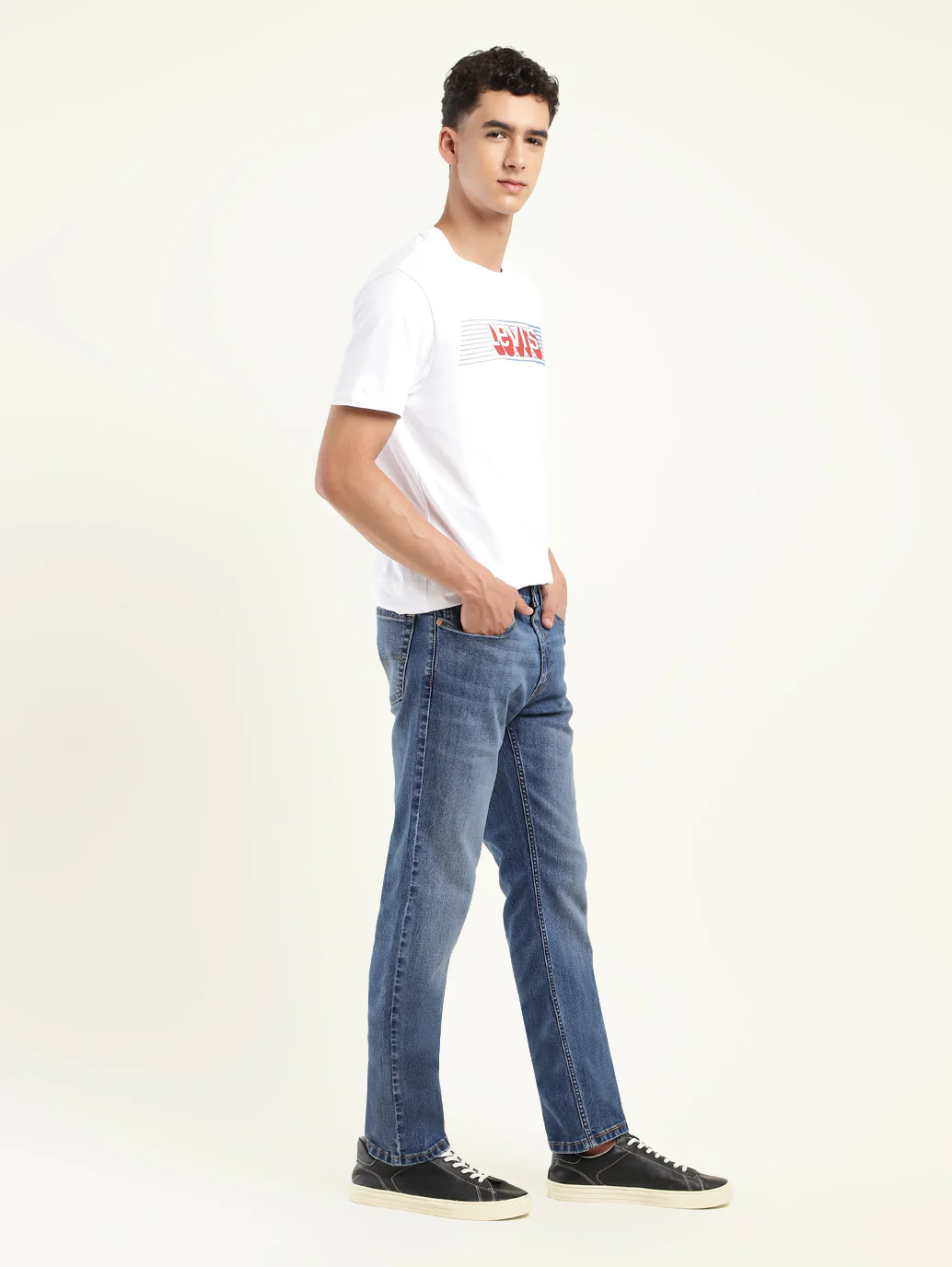 Men's 511 Blue Slim Fit Mid Rise Jeans - Image 7