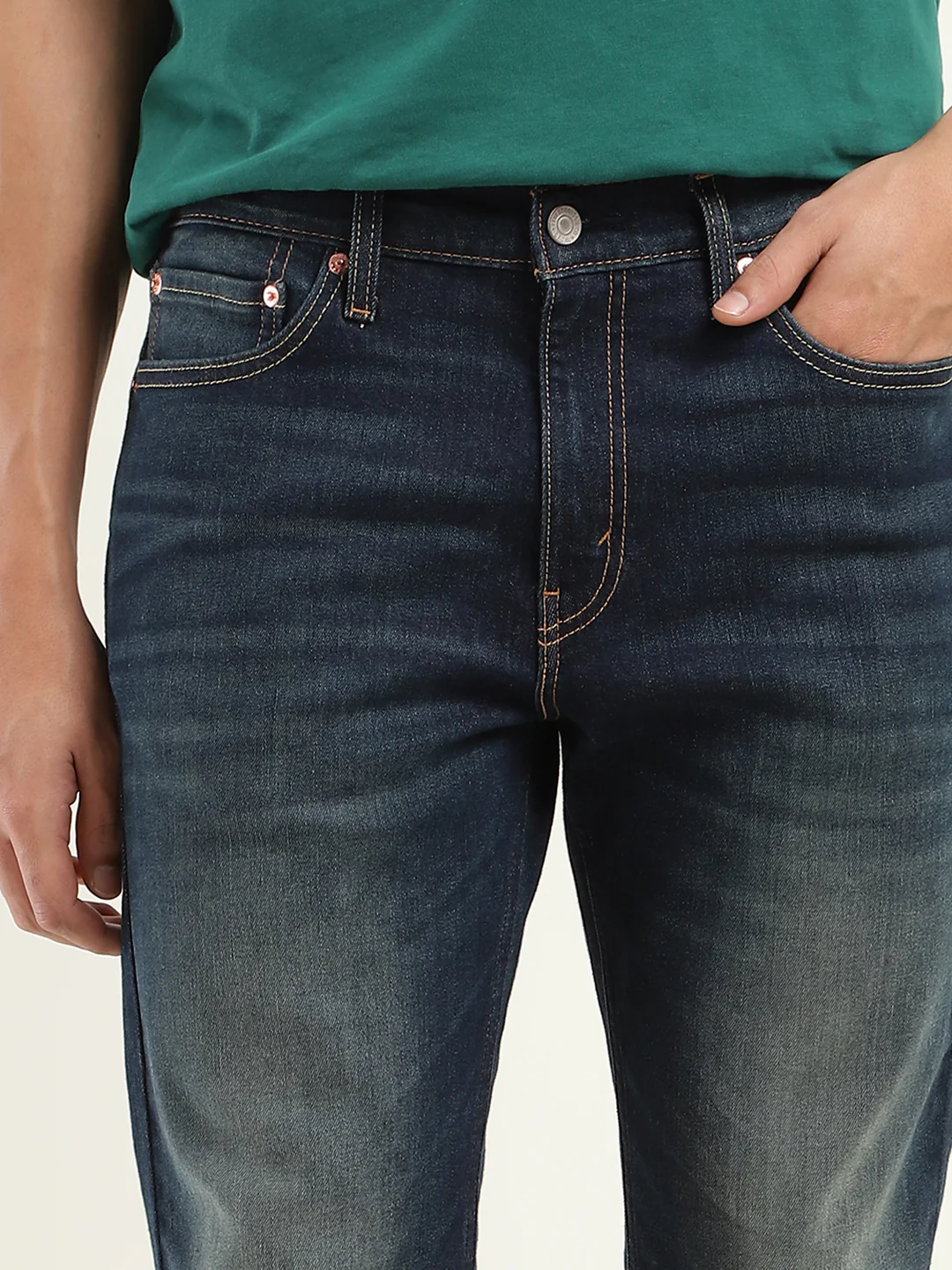 Men's 511 Blue Slim Fit Mid Rise Jeans - Image 3