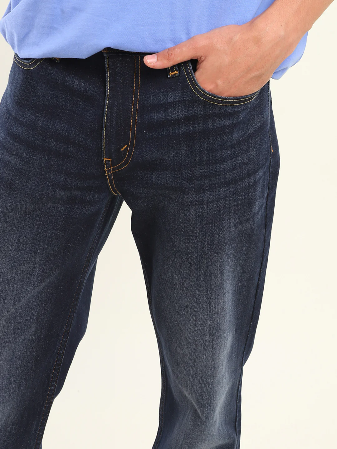 Men's 511 Blue Slim Fit Mid Rise Jeans - Image 5