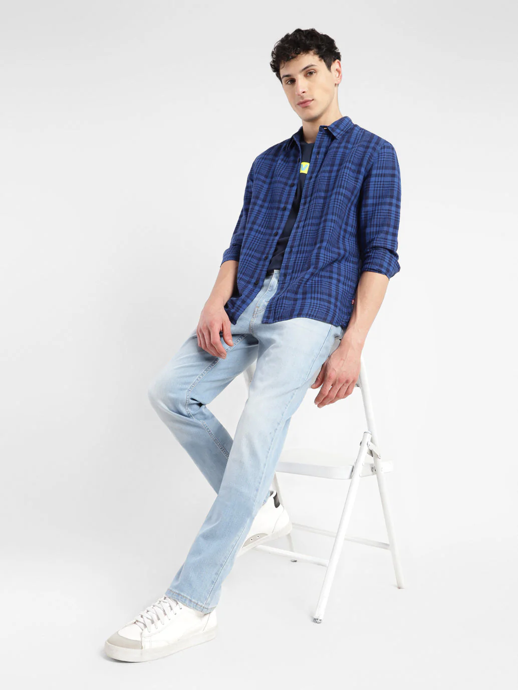 Men's 511 Blue Slim Fit Mid Rise Jeans - Image 2