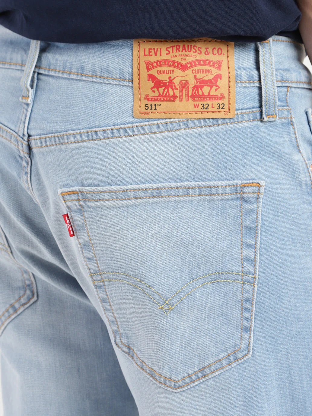 Men's 511 Blue Slim Fit Mid Rise Jeans - Image 7