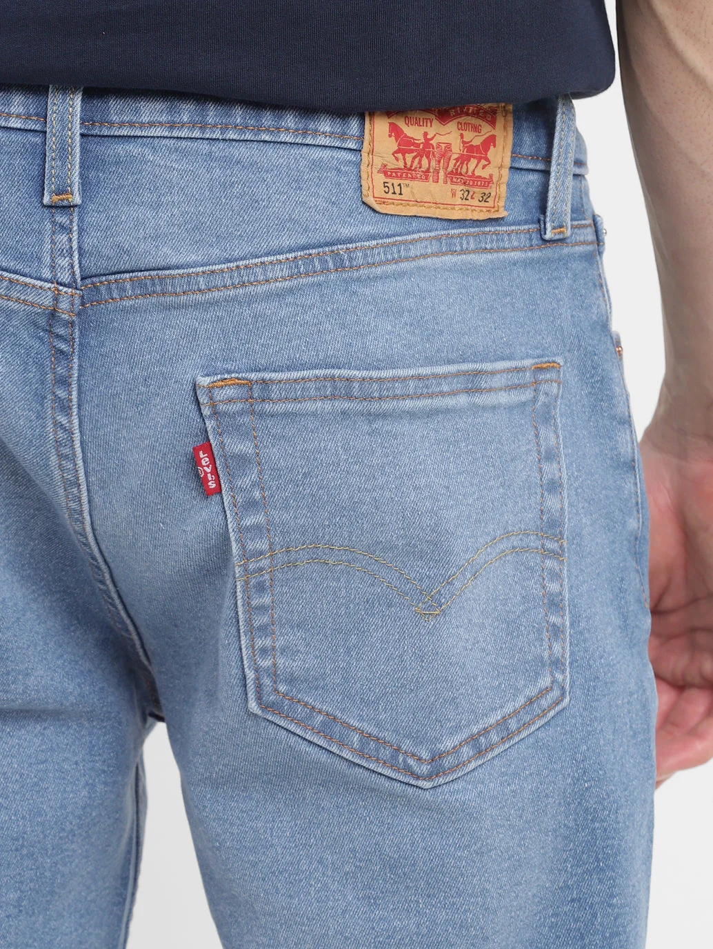 Men's 511 Blue Slim Fit Mid Rise Jeans - Image 6