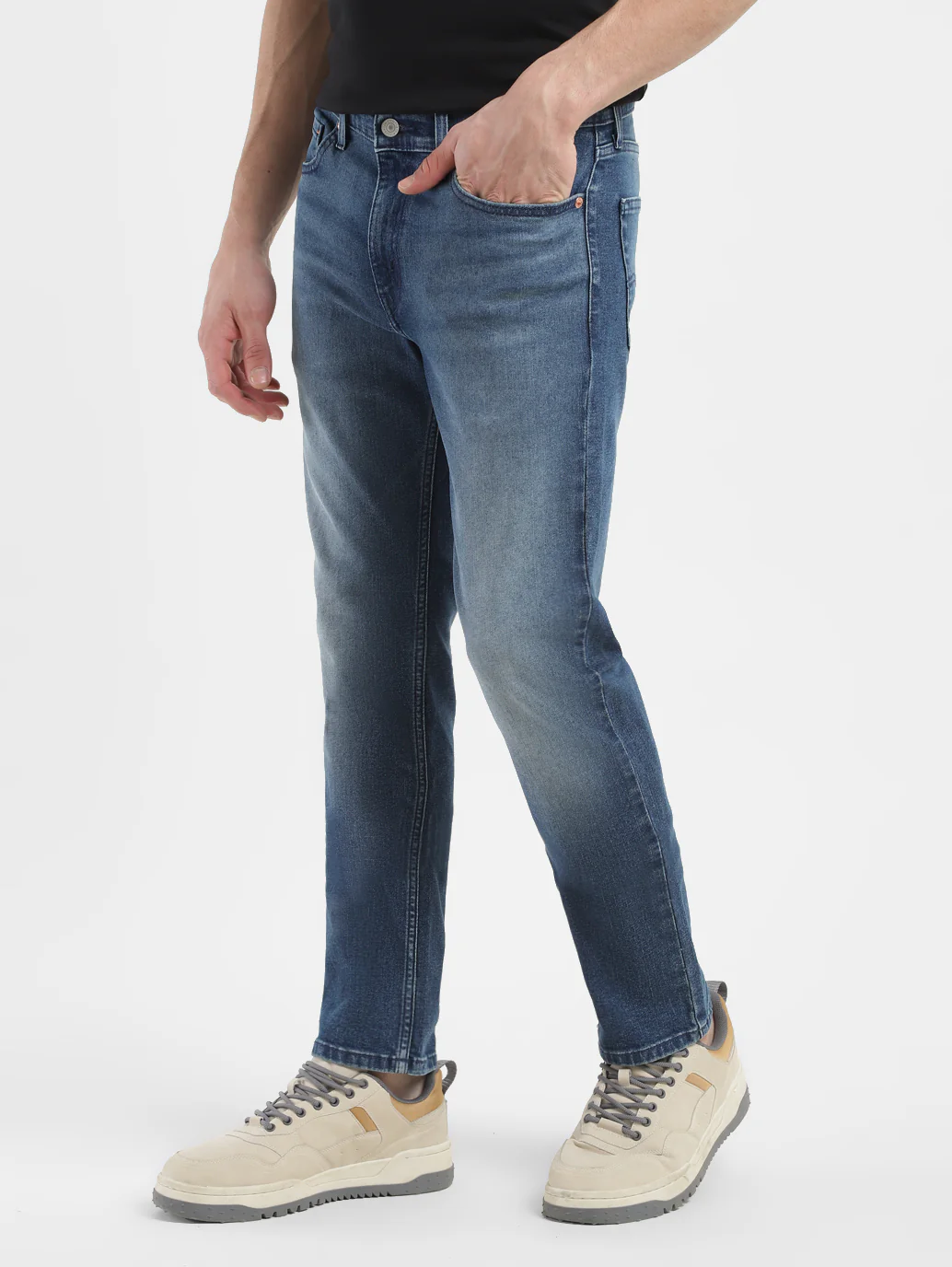 Men's 511 Blue Slim Fit Mid Rise Jeans - Image 3