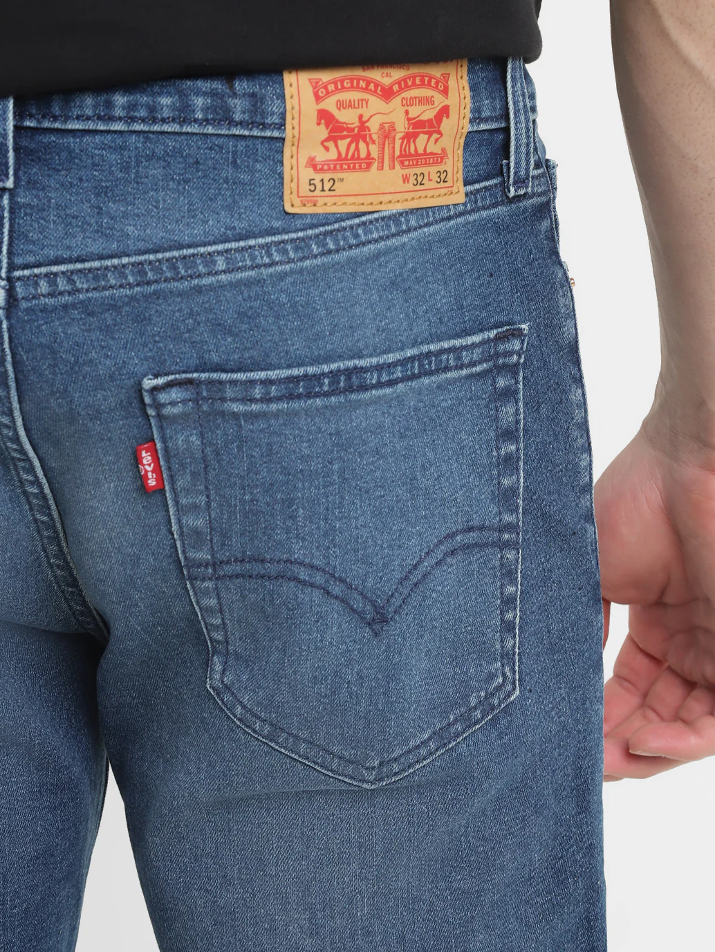 Men's 511 Blue Slim Fit Mid Rise Jeans - Image 5