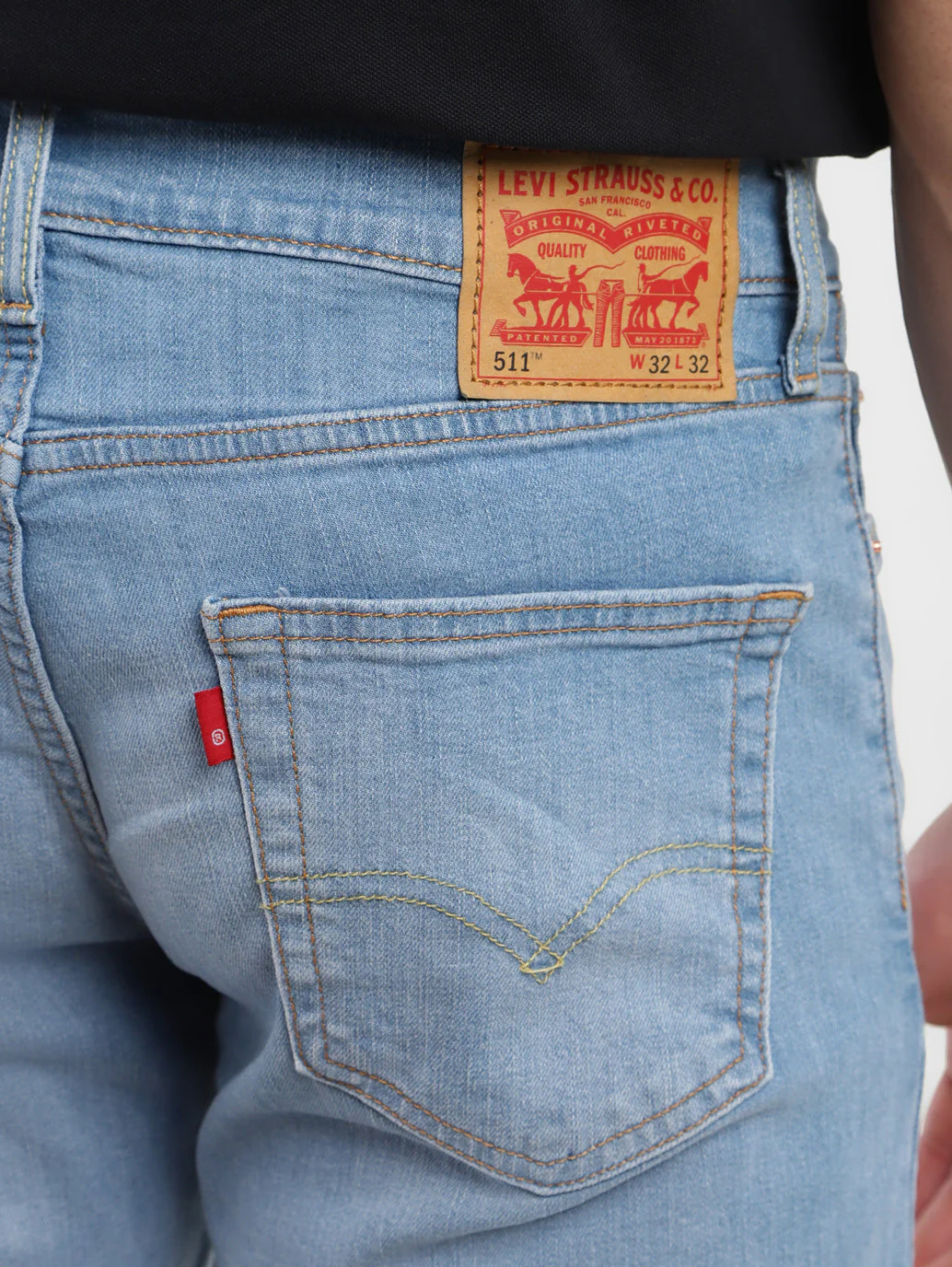 Men's 511 Blue Slim Fit Mid Rise Jeans - Image 7