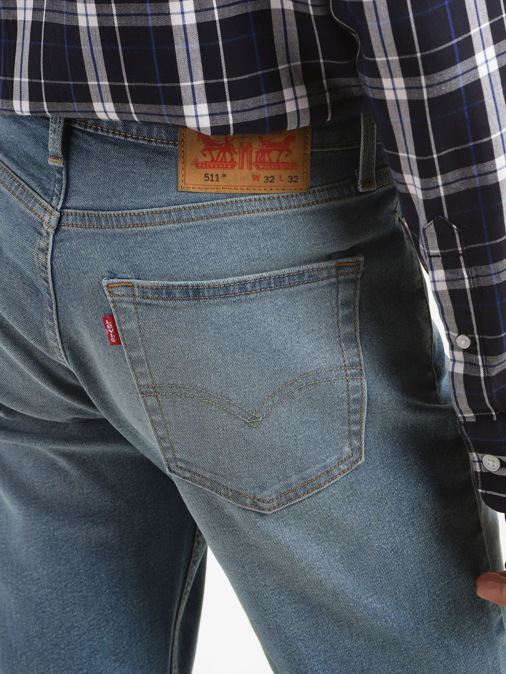 Men's 511 Blue Slim Fit Mid Rise Jeans - Image 7