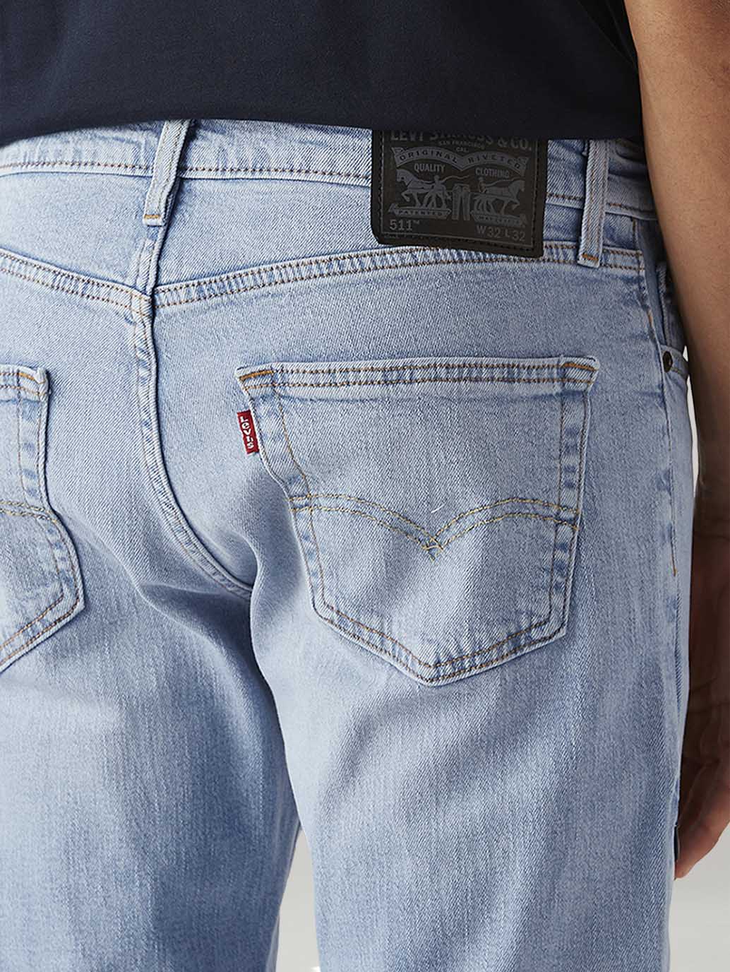 Men's 511 Light Blue Slim Fit Mid Rise Commuter Jeans - Image 5