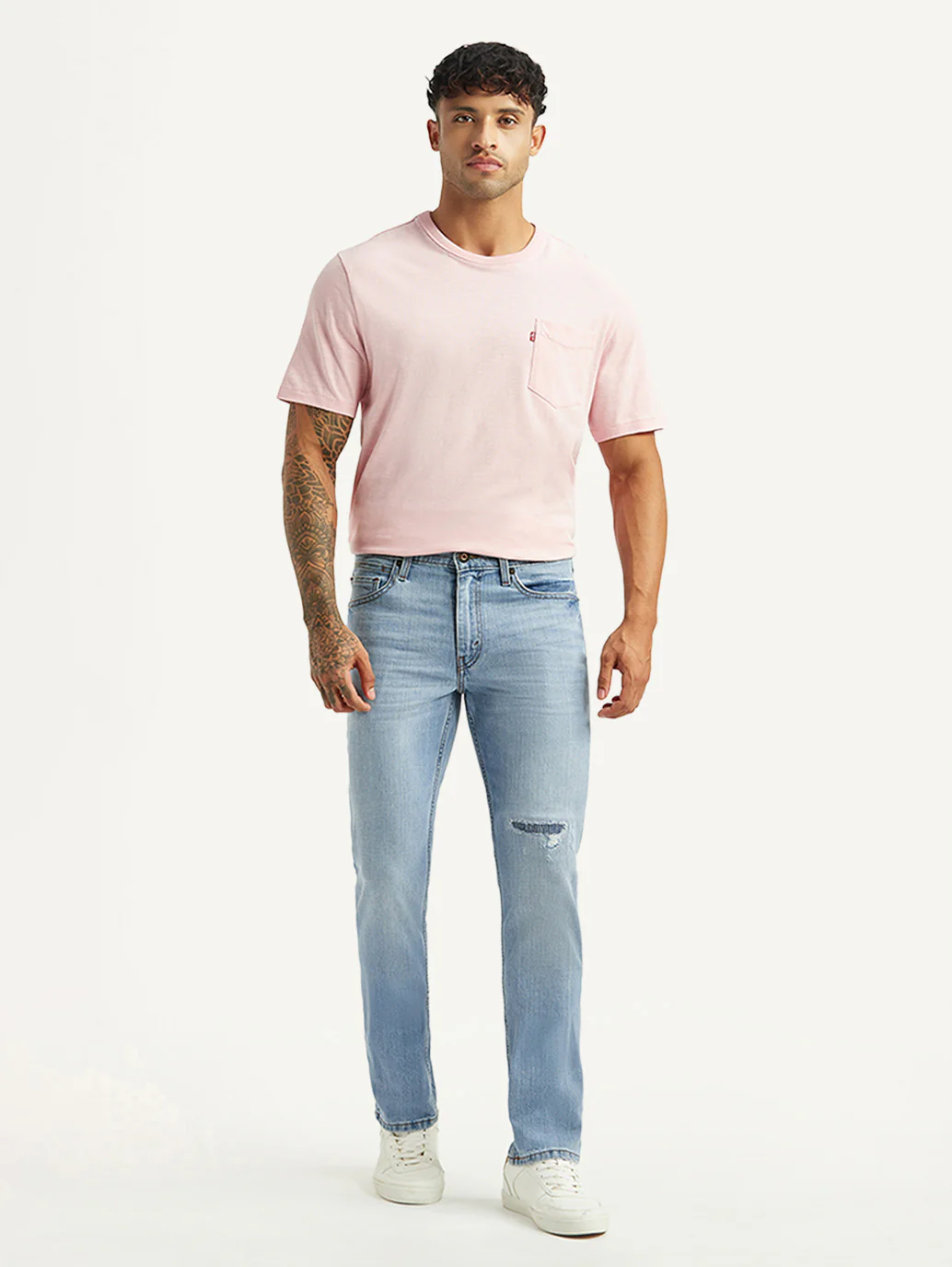 Men's 511 Light Blue Slim Fit Mid Rise Jeans - Image 7