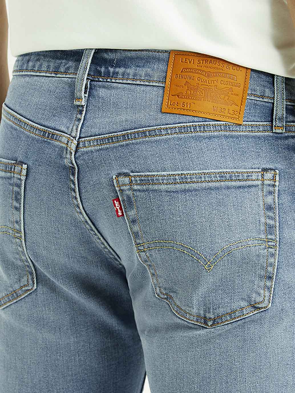 Men's 511 Light Blue Slim Fit Mid Rise Jeans - Image 6