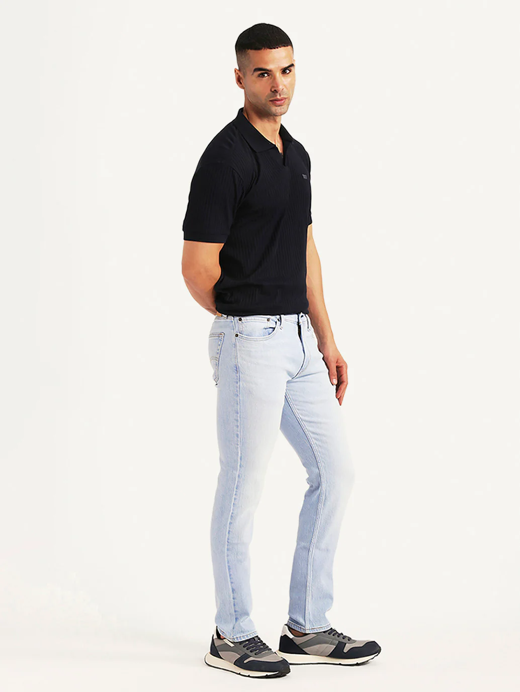 Men's 511 Light Blue Slim Fit Mid Rise Jeans - Image 7