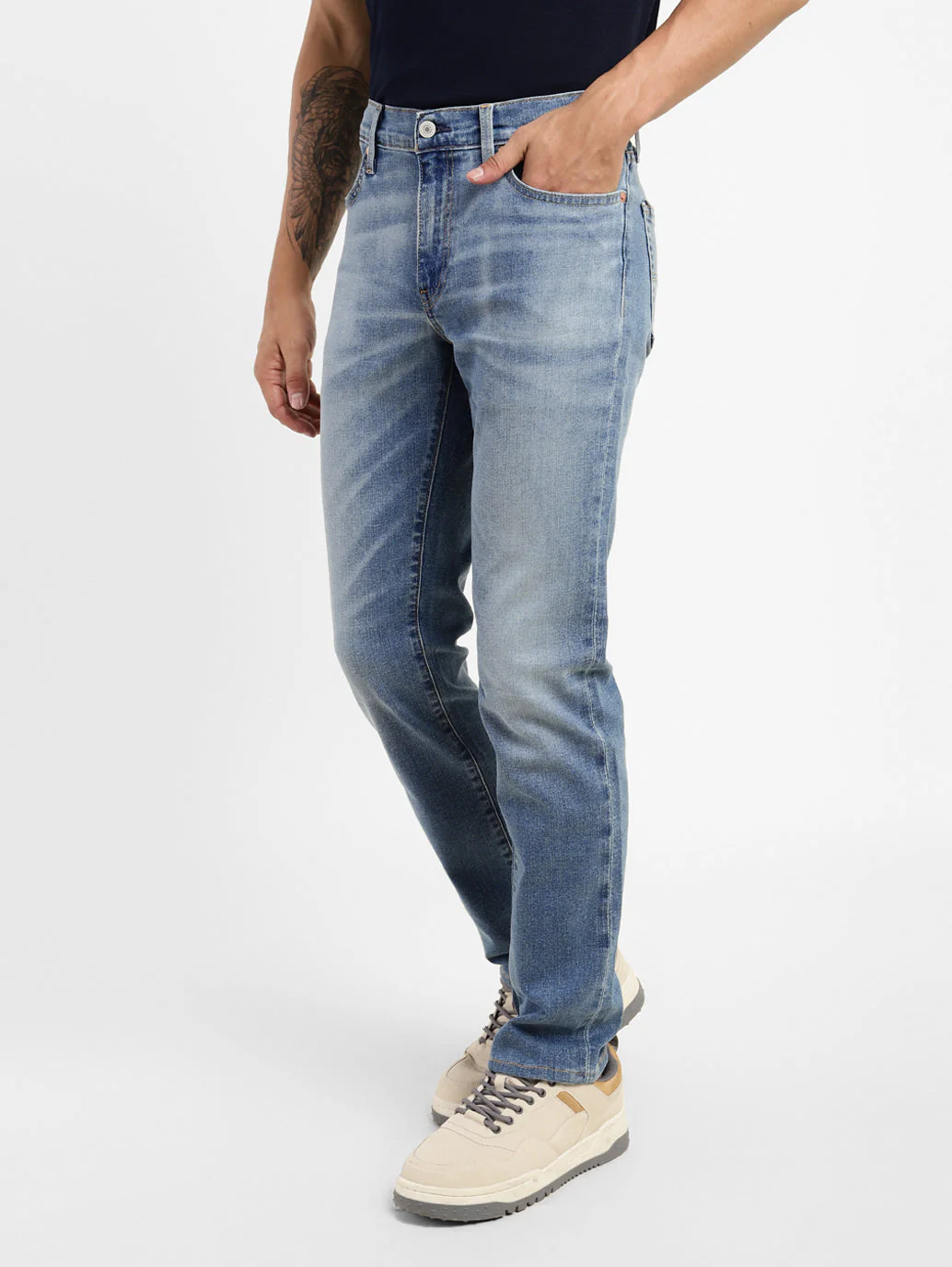 Men's 511 Blue Slim Fit Mid Rise Jeans - Image 5