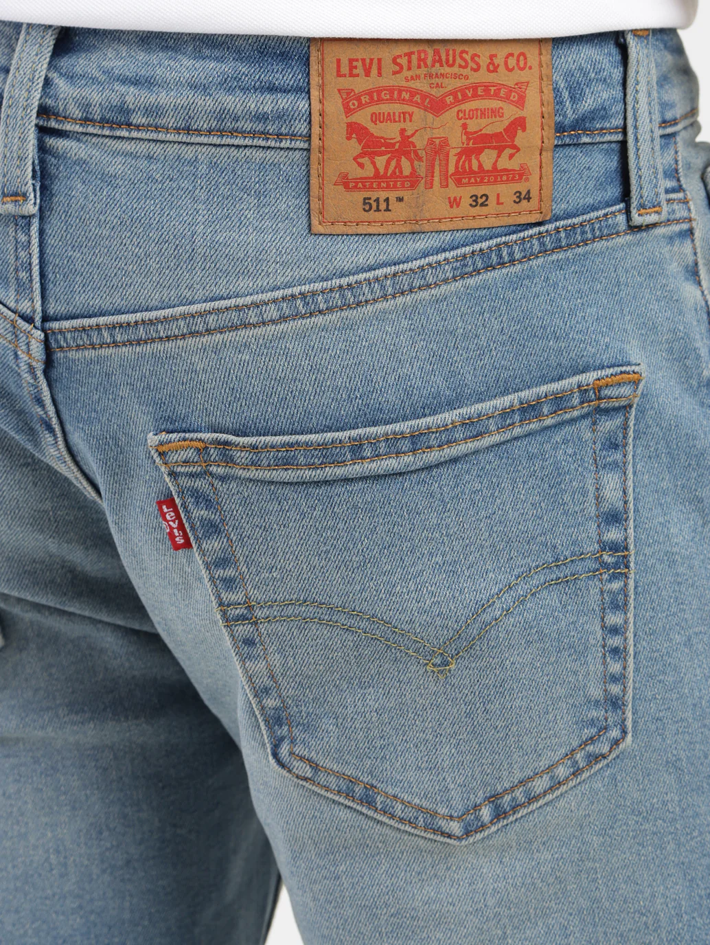 Men's 511 Blue Slim Fit Mid Rise Jeans - Image 6