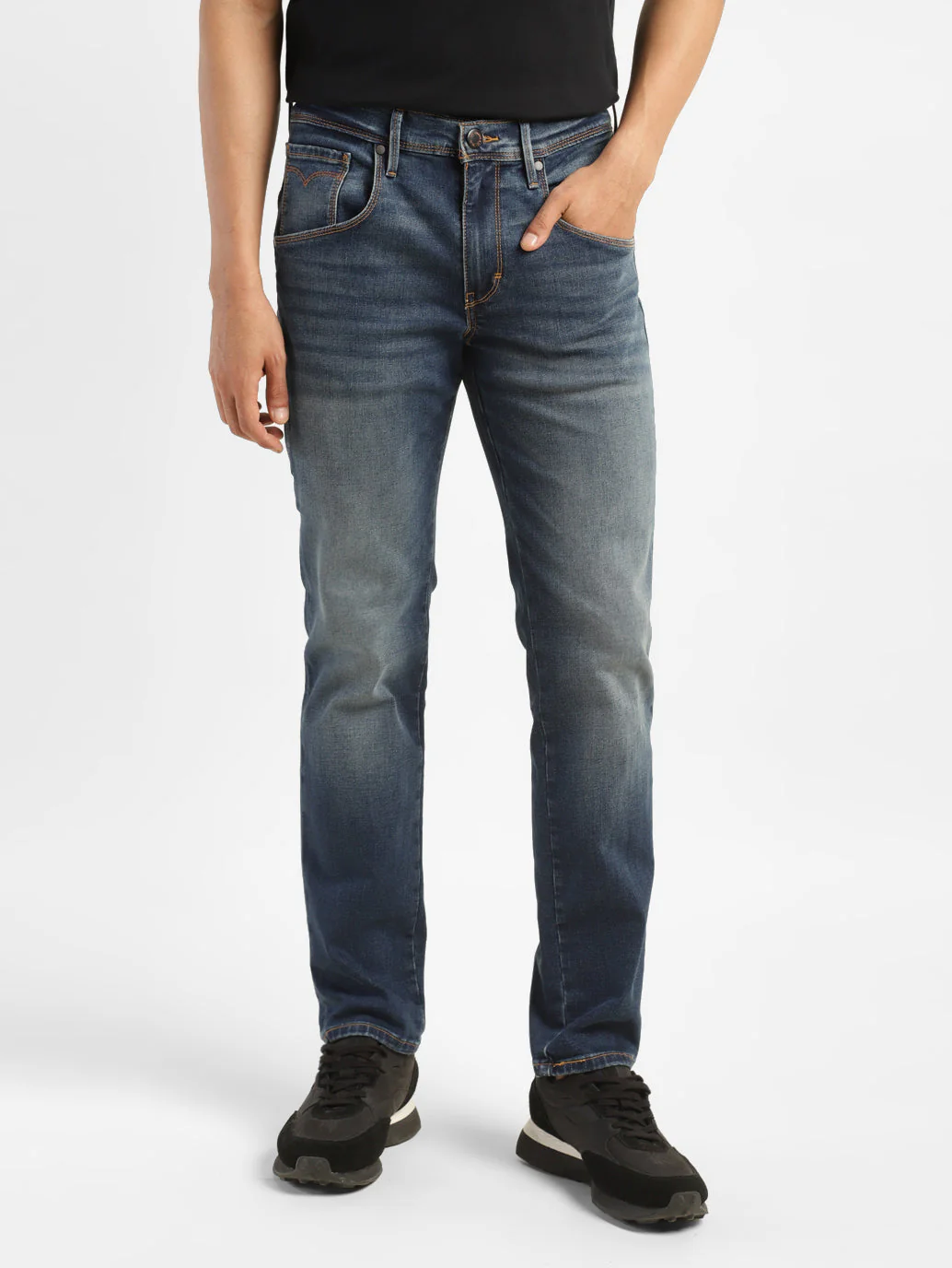 Men's 511 Blue Slim Fit Mid Rise Jeans - Image 2