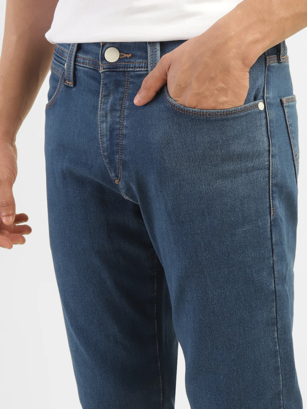 Men's 511 Blue Slim Fit Mid Rise Jeans - Image 5