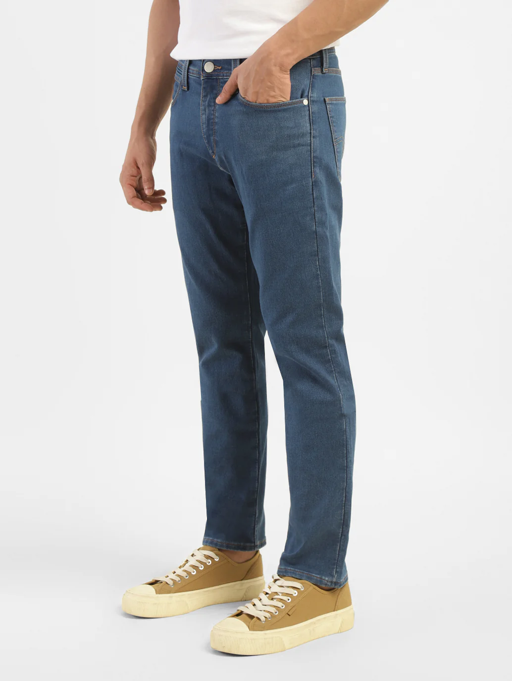 Men's 511 Blue Slim Fit Mid Rise Jeans - Image 6
