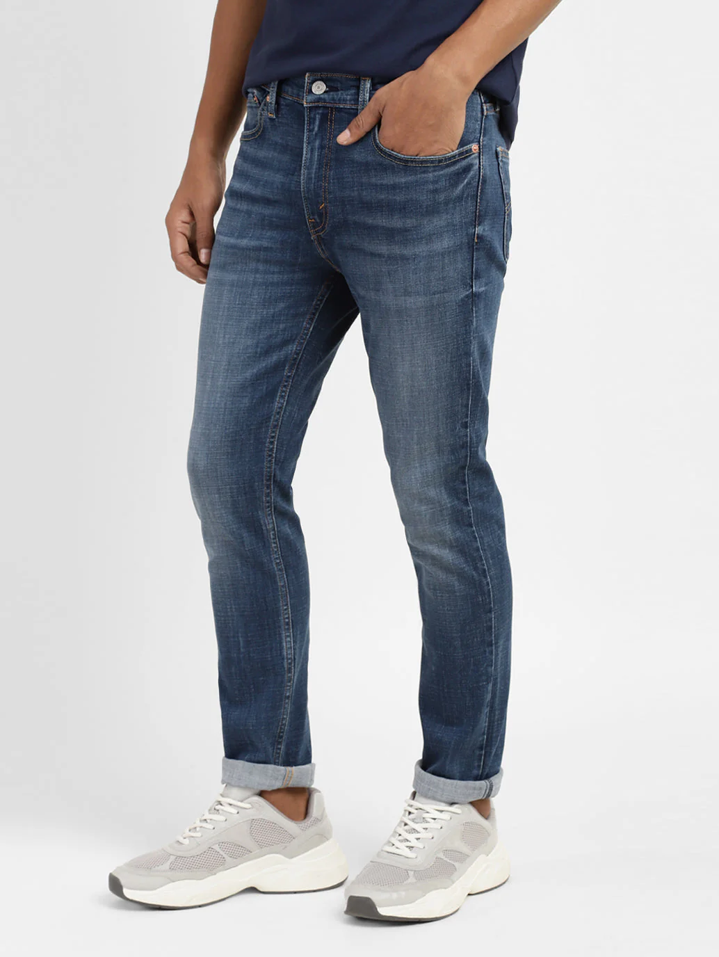 Men's 511 Blue Slim Fit Mid Rise Jeans - Image 5