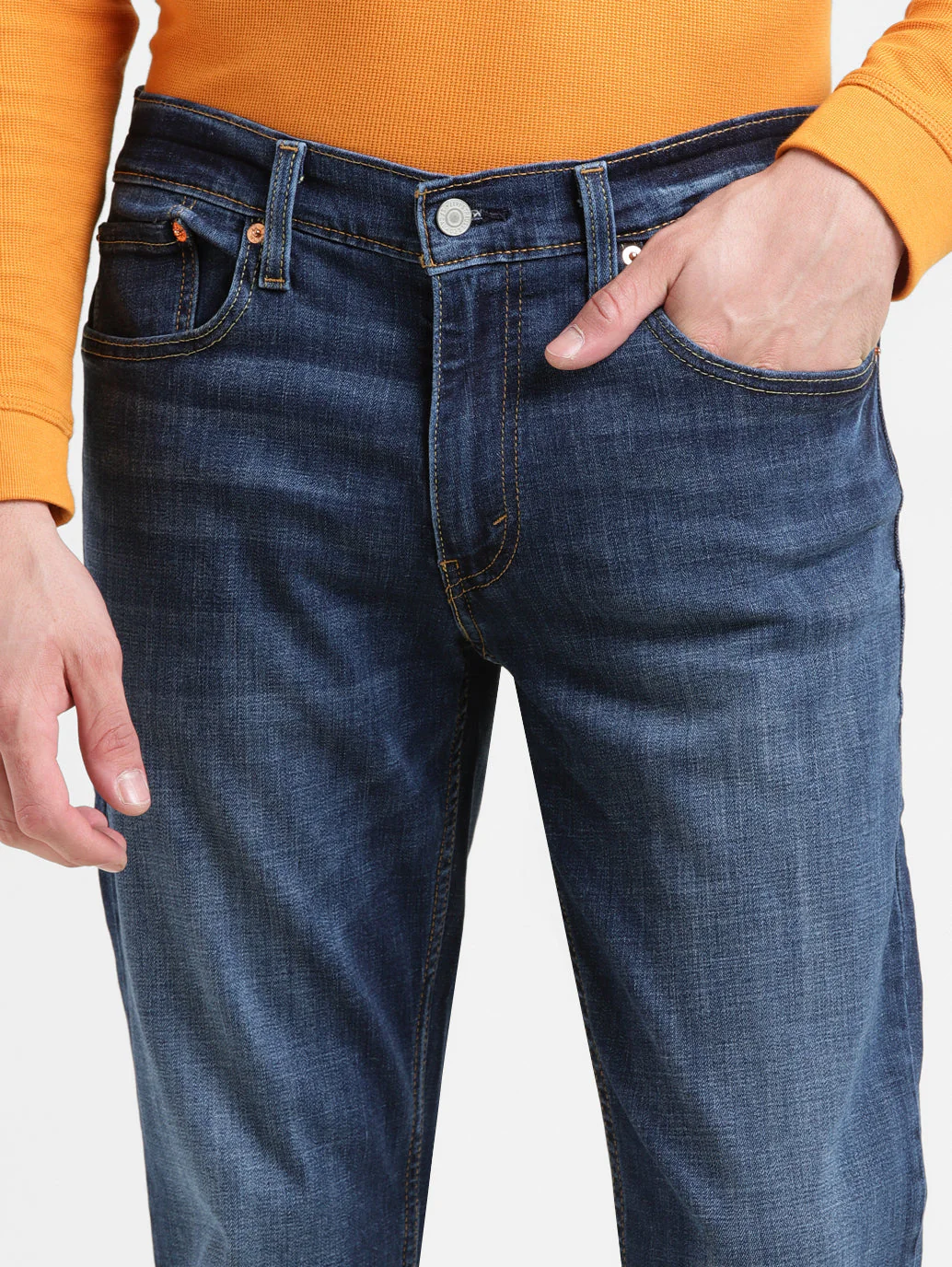 Men's 511 Blue Slim Fit Mid Rise Jeans - Image 7