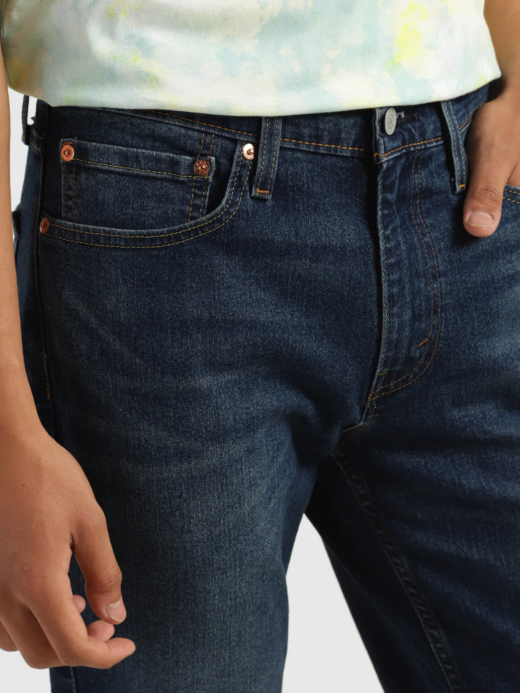 Men's 511 Blue Slim Fit Mid Rise Jeans - Image 6