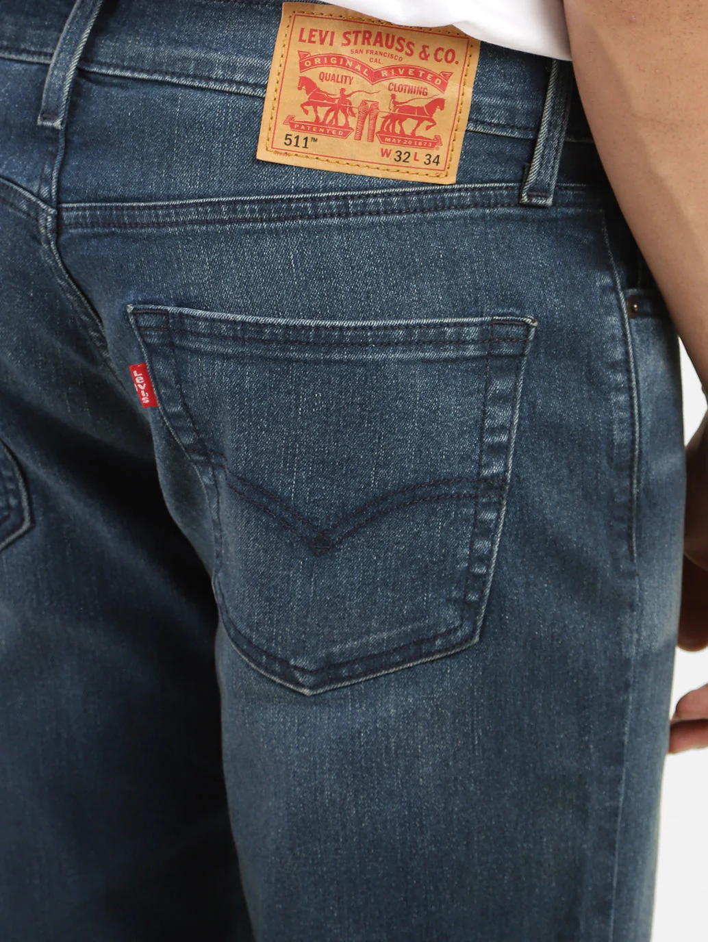 Men's 511 Blue Slim Fit Mid Rise Jeans - Image 7