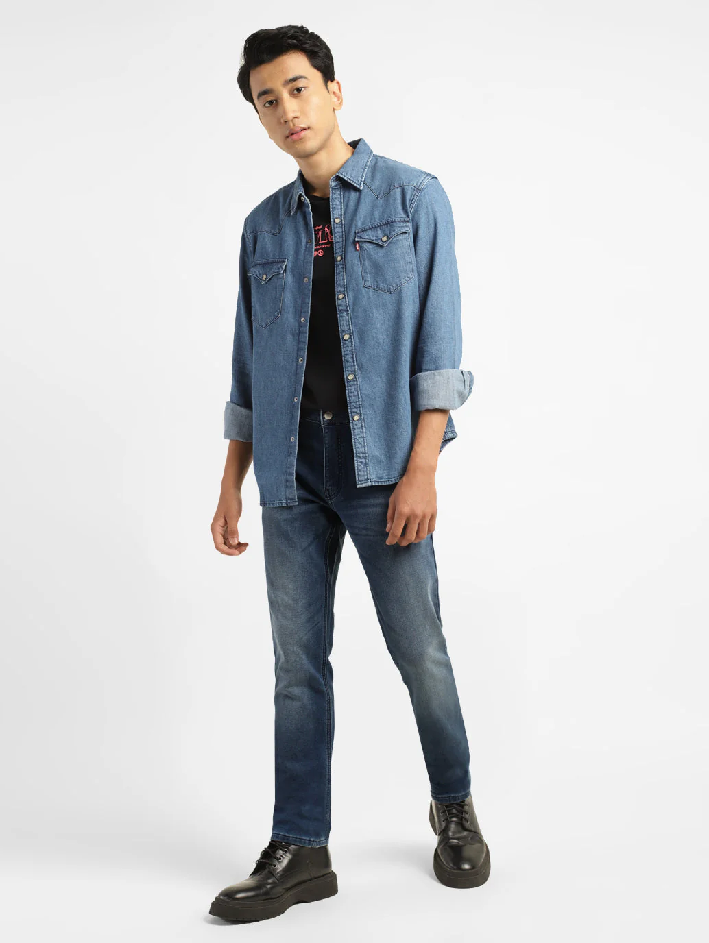 Men's 511 Blue Slim Fit Mid Rise Jeans - Image 2