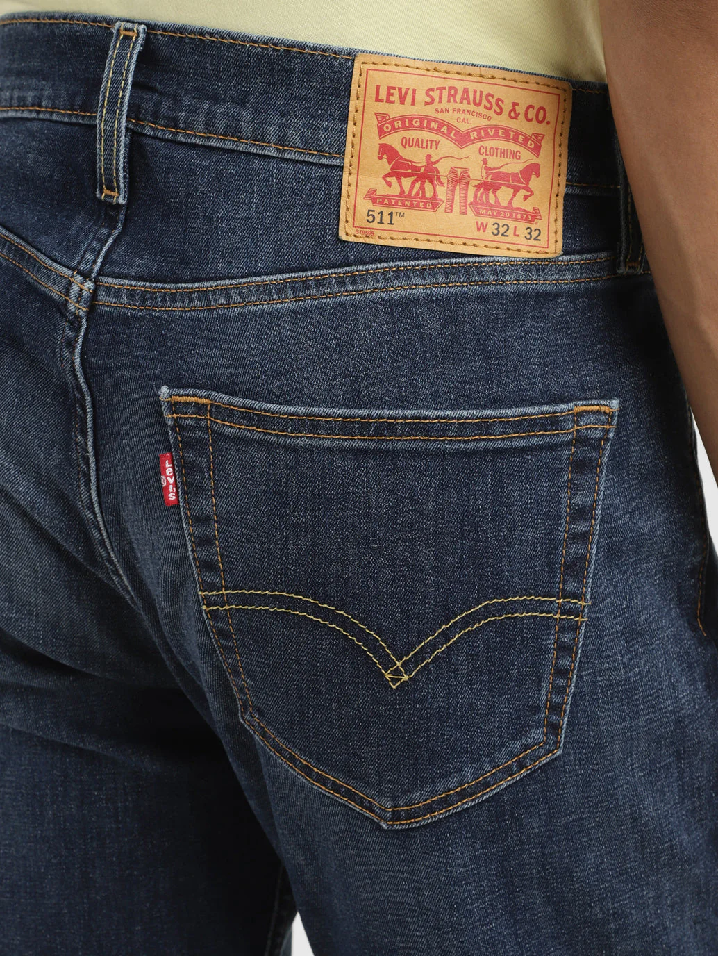 Men's 511 Blue Slim Fit Mid Rise Jeans - Image 6