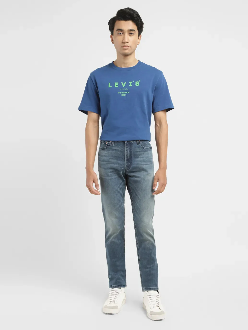 Men's 511 Blue Slim Fit Mid Rise Jeans