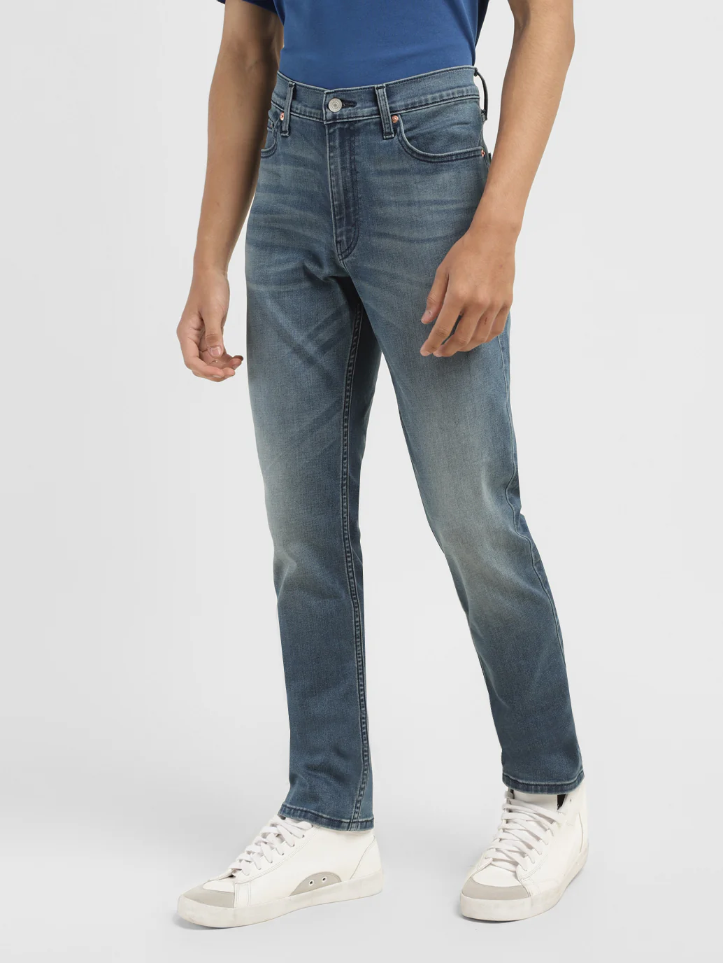 Men's 511 Blue Slim Fit Mid Rise Jeans - Image 7