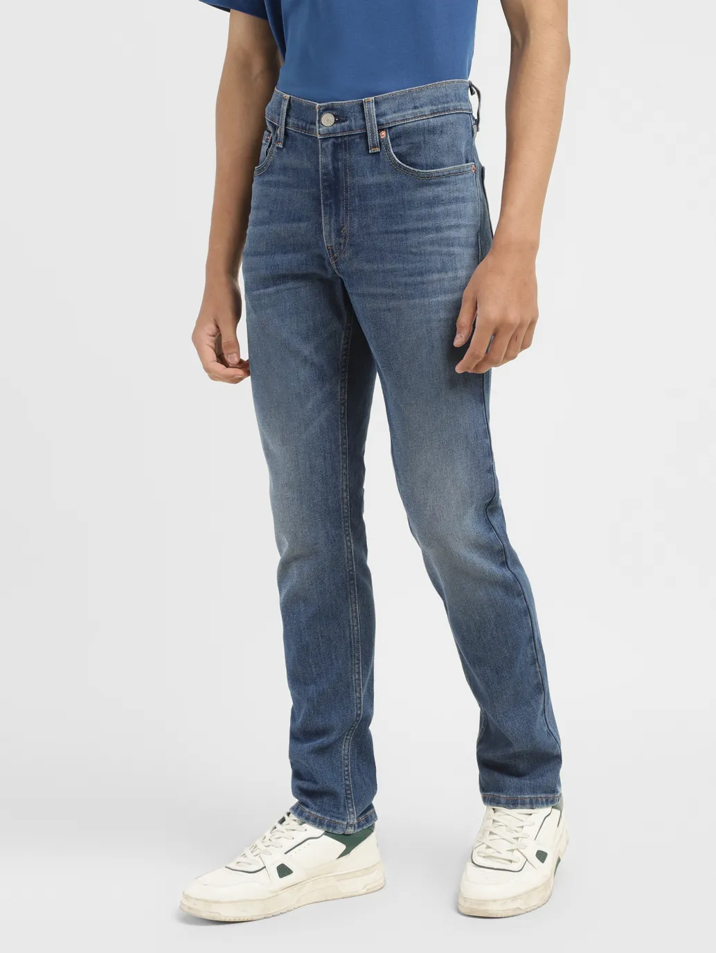 Men's 511 Blue Slim Fit Mid Rise Jeans - Image 5