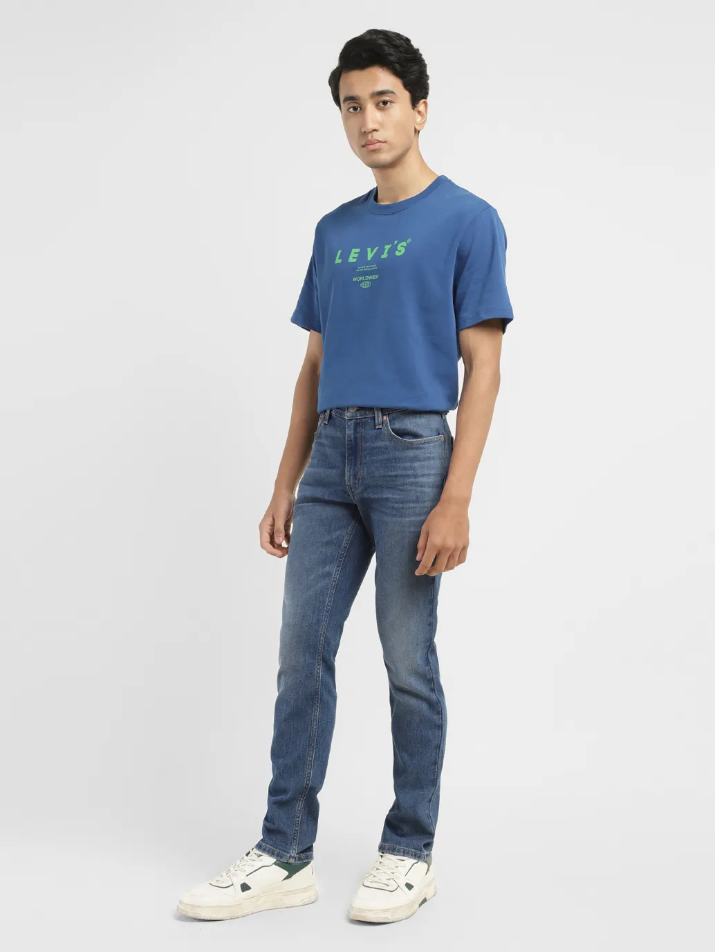 Men's 511 Blue Slim Fit Mid Rise Jeans - Image 8