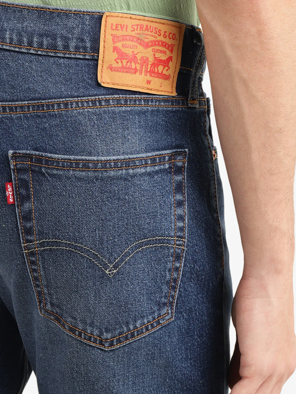 Men's 511 Blue Slim Fit Mid Rise Jeans - Image 6
